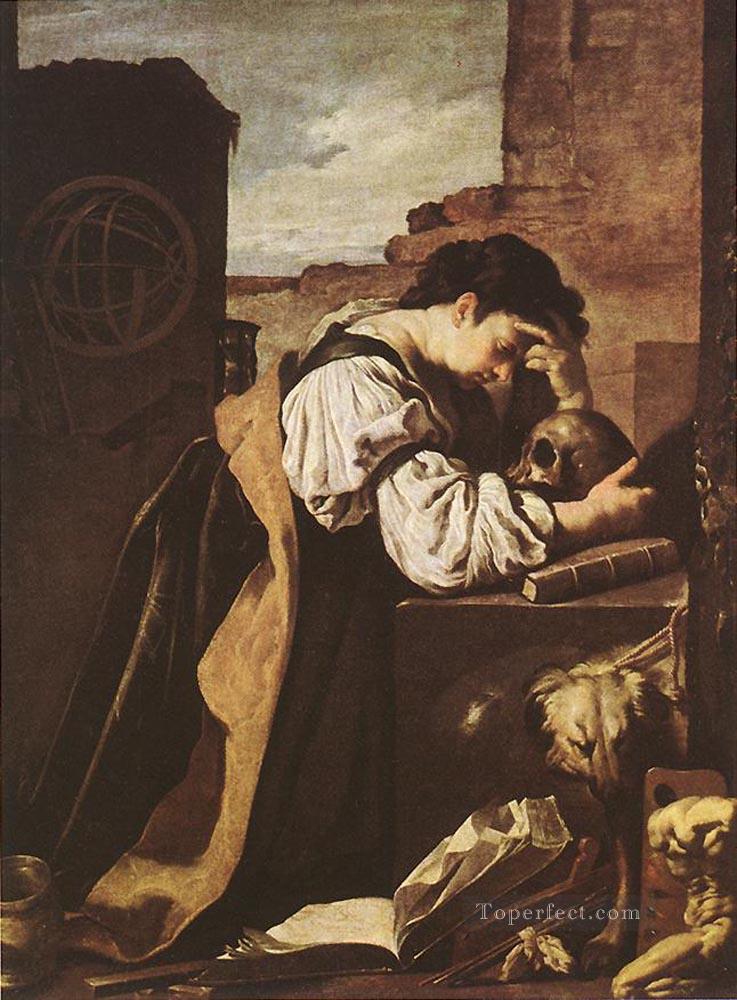 Melancholy 1620 Baroque figures Domenico Fetti Oil Paintings